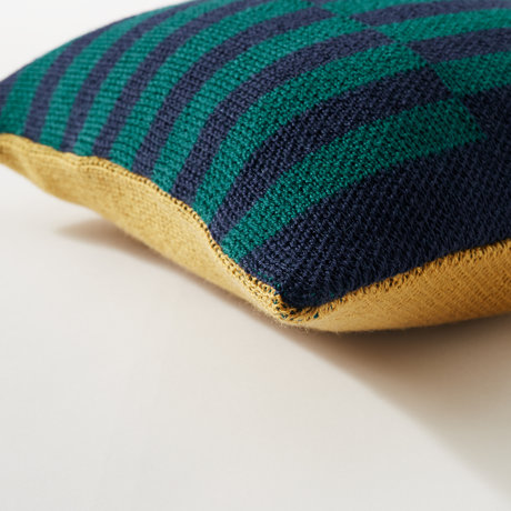 Bohicket knitted cushion - Bluegreen Sandstone - Merino & Kid Mohair