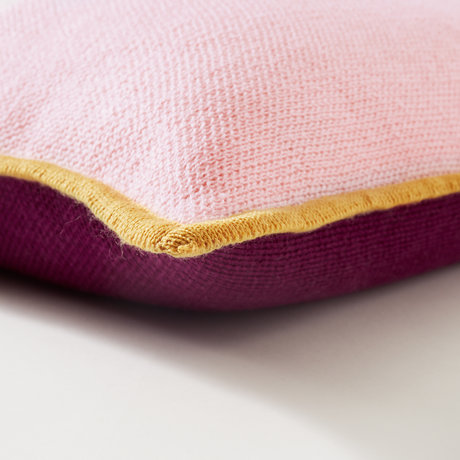 Bohicket cushion - Pink Sunbeam - Merino & Kid Mohair